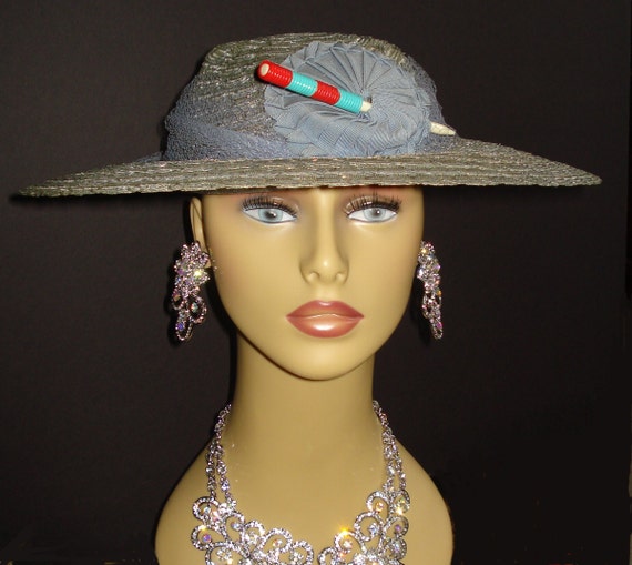 Vintage 1930s Hat . Old Hollywood Garden Party Mad Men Garden Avant Garde Party Art Deco Art Nouveau Steampunk Femme Fatale