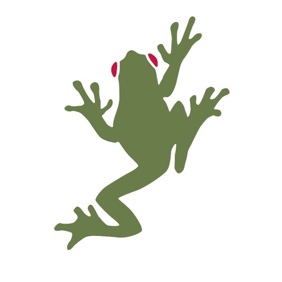 tree frog stencil for painting kids or baby room mural