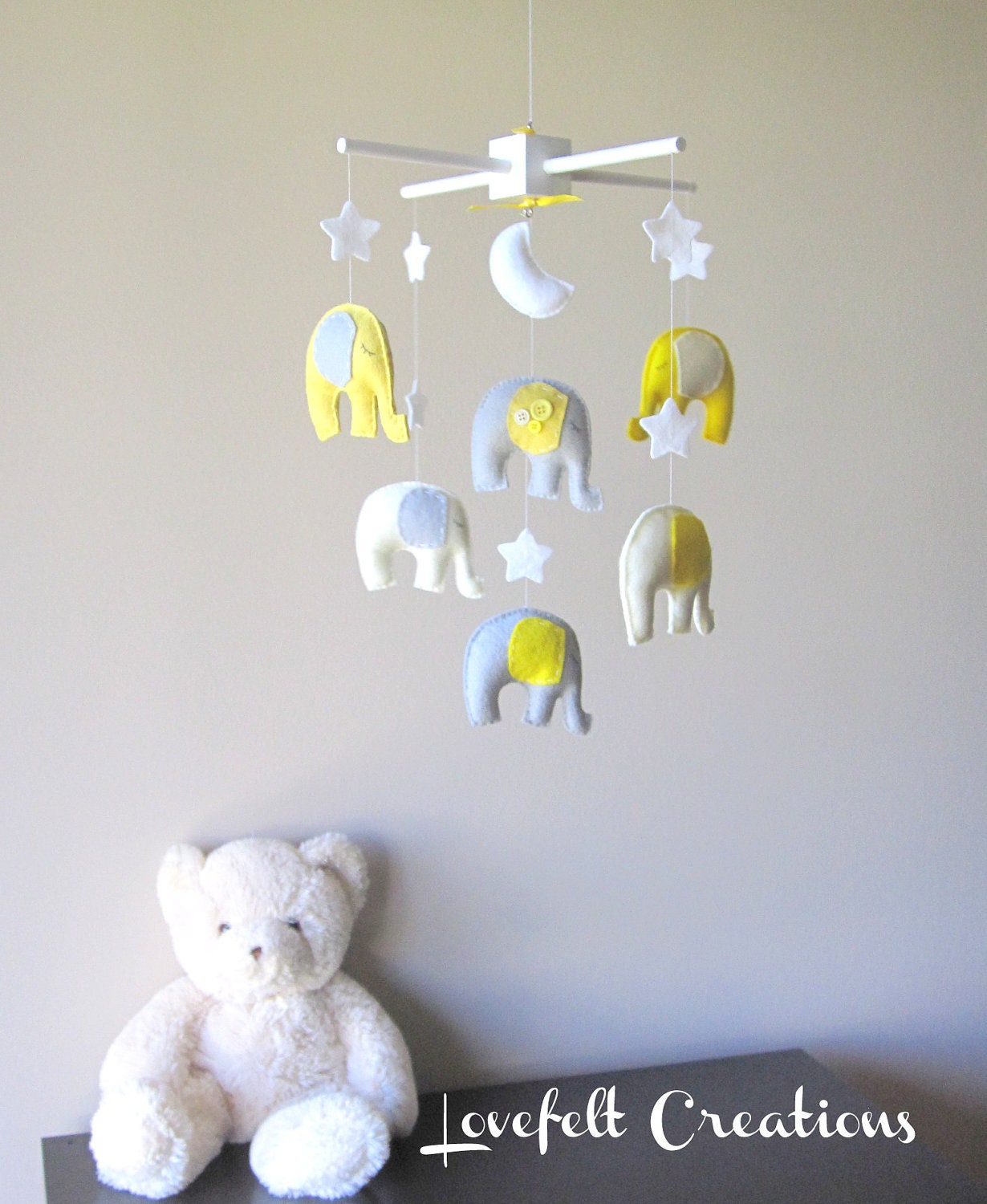 Baby crib mobile Custom Baby Mobile Elephant Mobile