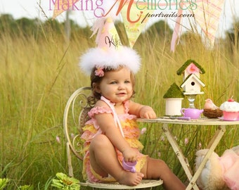 Shabby Chic Party Bunting in PINK GREEN & PEACH - The perfect decoration for Weddings, Parties and Baby Showers