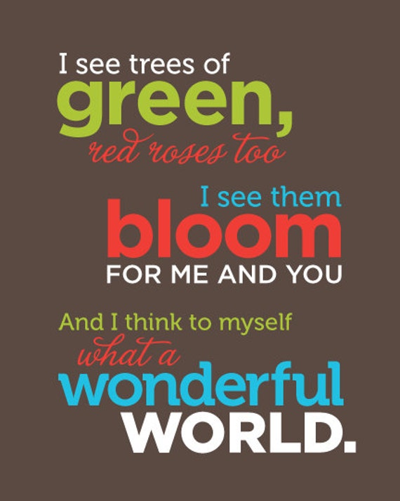What a Wonderful World Louis Armstrong song lyrics