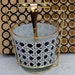 Jeannette Glass Ice Bucket Hollywood Regency Carrier Tongs 1960s Vintage Retro Barware Original Box