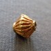 Pure 18k Gold Ridged Bicone Bead