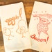 Eggs and Bacon Breakfast Tea Dish Towel set for the kitchen