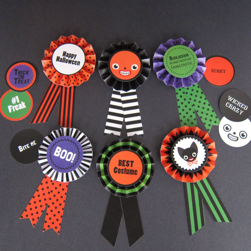 Halloween Paper Award Ribbons Printable Paper by FantasticToys