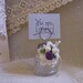 Note holder desk accessory place card holder altered art repurpose vintage salt shaker victorian