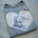 Grey and Peach Cat Applique Tee
