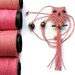 Pink Macrame Owl Necklace