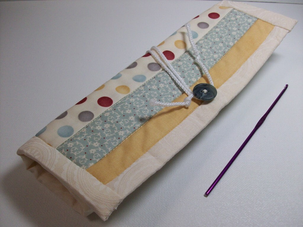 Quilted Crochet Needle Case Double Pointed by brenniequilts