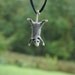 Tiny Possum Necklace - needle felted
