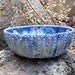 Sea Urchin candy bowl or trinket dish in blue, purple and gunmetal green