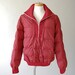 Goose Down Pullover Jacket / Quilted Coat / Rust / Pockets / Down Puffer / Eddie Bauer s m l