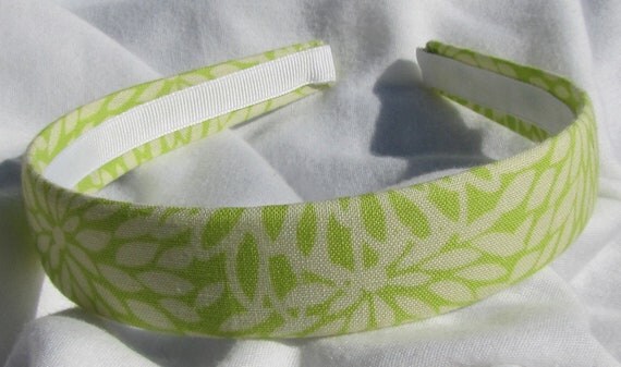 Lime Green Floral Headband Hair Band