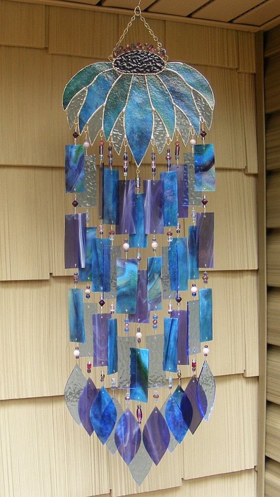 Kirk S Glass Art Stained Windchime Coneflower This Item Sold On August 2 2017
