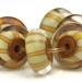 Handmade Lampwork Bead Set Canyon Striped Rondelles SRA
