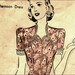 ELP 1940s 36 bust Gathered Neckline spring dress