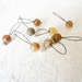 Snag Free Stitch Markers Medium Set of 8 -- Wooden Agate -- M24-- For up to size US 11 (8mm)