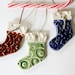 Christmas Stocking Ornaments - Set of Three