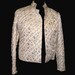 Vintage Jacket, 1960's, Silver, Metallic, Cropped, Evening, Medium, FREE US SHIPPING