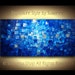 Original Large Abstract Fine Art on Canvas Textured Blue Modern Palette Knife Painting Ready to Hang 48x24 by Susanna