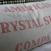 Vintage Grainsack Pillow Cover - American Crystal Sugar Sack - Heavy Grain Sack - Red on Cream - King Size Bolster