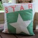 Vintage Flour Sack Pillow - Star Flour