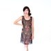 vintage sheer floral print mini dress