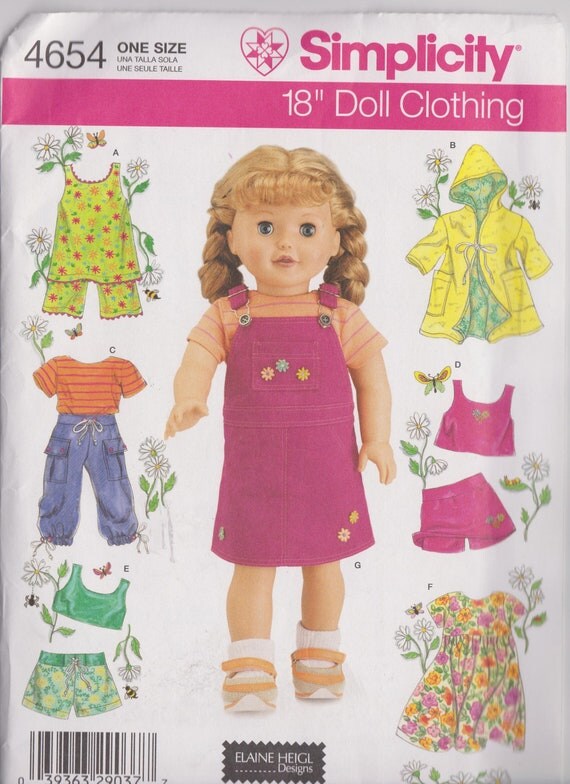 18 American Girl Doll Sewing Pattern UNCUT Dress Cover
