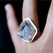 Sterling Silver and Milky Quartz ring -- PRE MADE