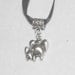 Handcrafted Cute Elephant Rumps Necklace Silver and Black BlkNek-Anm096