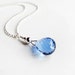 blue topaz necklace, London blue topaz briolette necklace blue topaz sterling silver necklace AAA London blue topaz gemstone resort jewelry