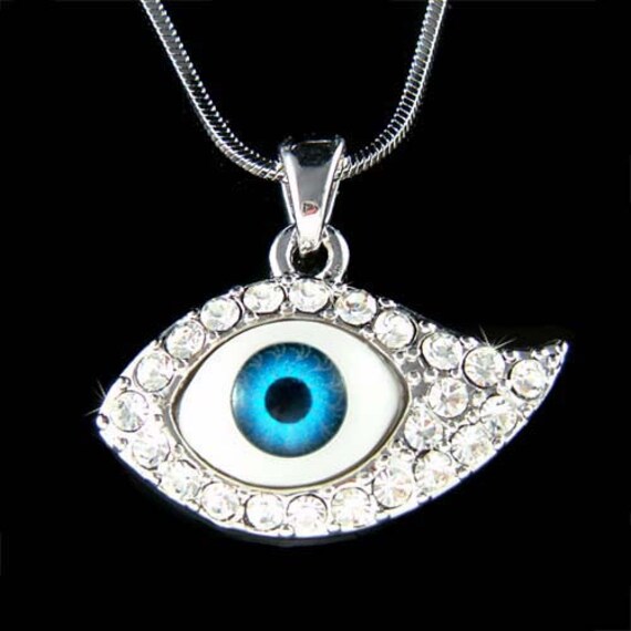 Swarovski Crystal Jewish Judaism Big Evil Eye Nazar Protection