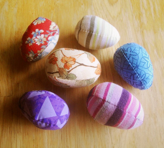 SALE! Reclaimed Fabric Easter Eggs