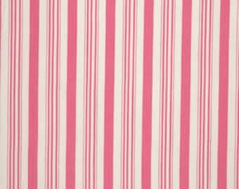 Tanya Whelan's Barefoot Roses - Legacy Collection, Ticking Stripe in Pink, 1.5 YARDS