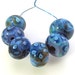 Lampwork Bead Set Old Hippie Blue
