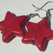 red howlite stars pierced dangle hand made wire wrapped earrings