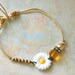 Sunflower. vintage beaded string bracelet. Tiedupmemories