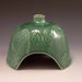 Hand Made Pottery Toad House in Ivy Green