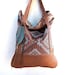 Last One////Luella in Southwestern Inspired Carpet with Brown Leather Accents