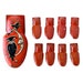 Orange HALLOWEEN Noise Makers - Set of 9 Tin Clickers with Owl, Moon & Witch