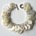 Button Bracelet Cream White and Pearly Buttons