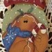 Primitive Handpainted Gingerbread Sled Ornament