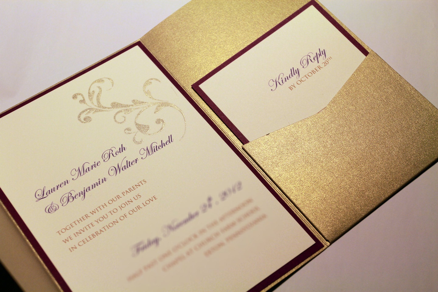 Etsy Pocket Wedding Invitations 4