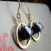 Black Spinel Earrings on Vermeil . 3D Gemstone Geometric Cube Dangle . Noir Luxe