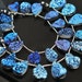 Titanium druzy pear electric blue