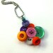 Multicolor Button Pendant Necklace
