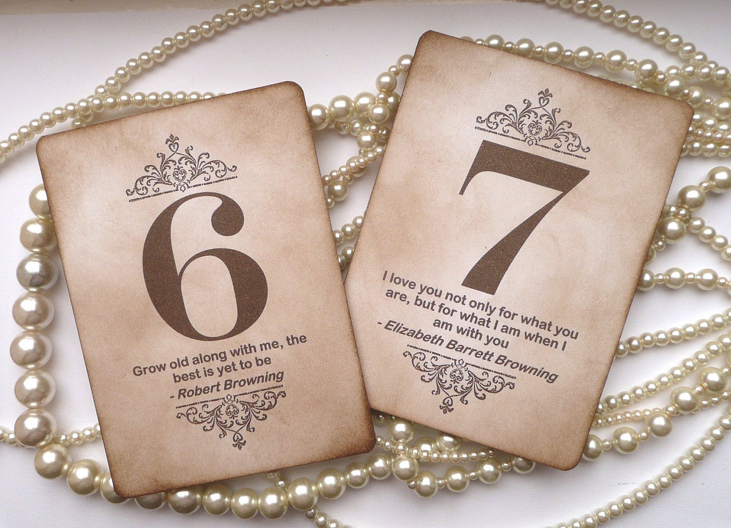 Wedding Table Numbers Vintage Table Numbers Quotes Table