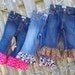 RUFFLEZ single ruffle jeans capris Custom Sizes 2t - 6