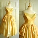 1950s Prom Dress / Vintage Gold Alfred Angelo Dress