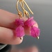 Burma Ruby Rough Nugget Slice Earrings